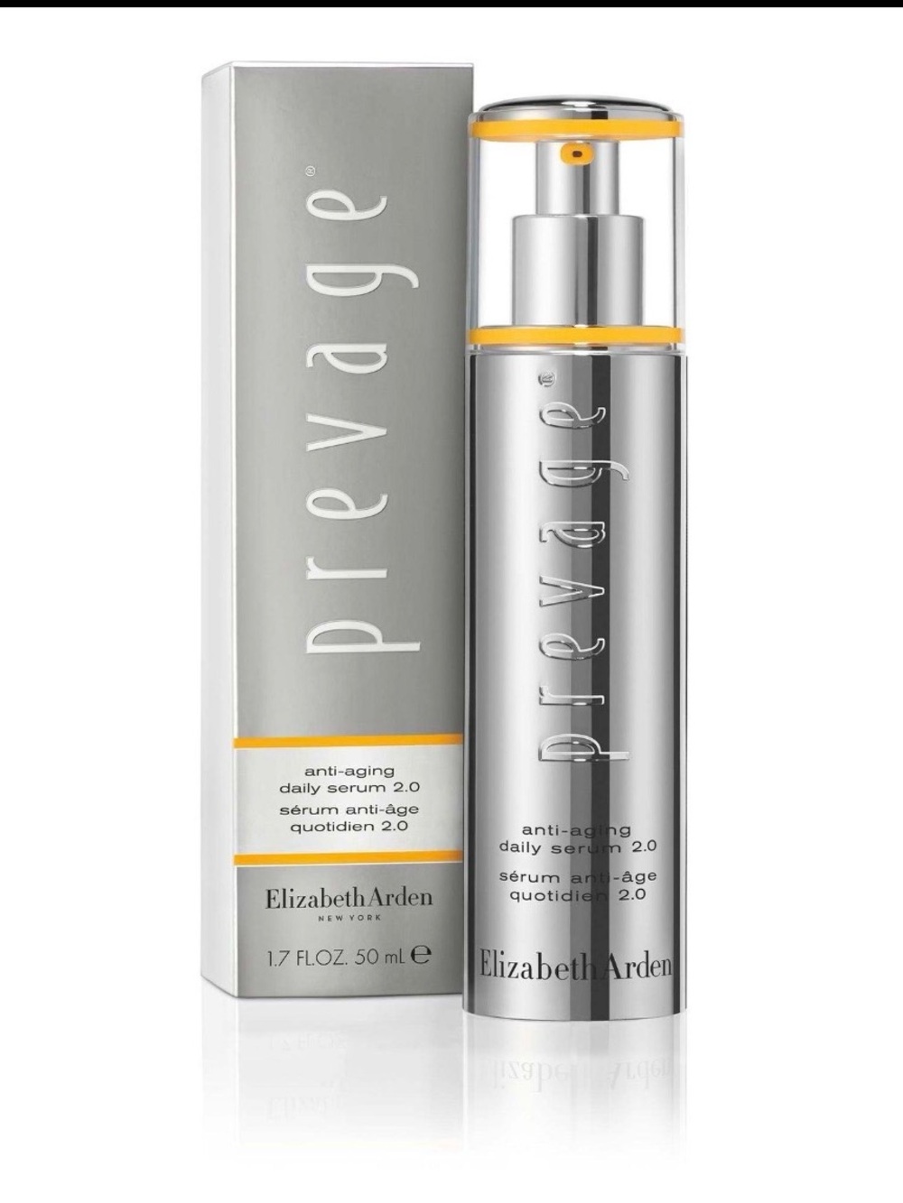 Elizabeth Arden Prevage Daily Serum 2.0 - Silver with Yellow Accents